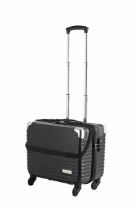 TRAVELIST スーツケース 縦型トップオープン 30L TRAVELIST（トラベリスト）business topopen（ビジネストップオープン） ヘアラインブラック 76-35051 [TSAロック搭載]