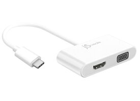 j5 create｜ジェイファイブクリエイト ［USB-C オス→メス HDMI / VGA］変換アダプタ JCA174 ホワイト[JCA174]