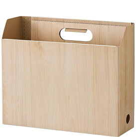 セキセイ｜SEKISEI WDS-8651-54 WOODS STYLE ボックスファイル A4 ヨコ　ナチュラルブラウン
