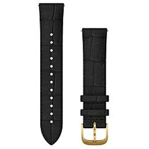 GARMIN�b�K�[�~�� Quick Release �o���h 20mm Embossed Italian Leather / 24K Gold PVD 010-12924-62 Black[101292462]