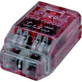 ニチフ端子工業｜NICHIFU ニチフ　クイックロック　差込形電線コネクタ　極数2　赤透明　50個入 QLX2