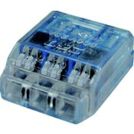 ニチフ端子工業｜NICHIFU ニチフ　クイックロック　差込形電線コネクタ　極数3　青透明　50個入 QLX3