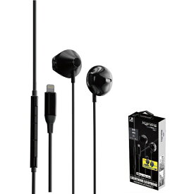 AREA｜エアリア インナーイヤー型イヤホン MS-KE21-BK ブラック [ライトニング端子][MSKE21BK]