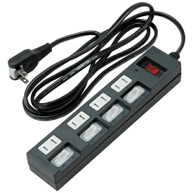 YAZAWA｜ヤザワ 節電タップ YZBKS452B [2.0m /4個口 /スイッチ付き（一括・個別混合）][YZBKS452B]