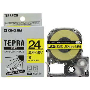 �L���O�W���bKING JIM PRO�e�[�v�J�[�g���b�W�@���O�ɋ������x�� TEPRA(�e�v��) PRO�V���[�Y �� SC24YV [������ /24mm��][SC24YV]