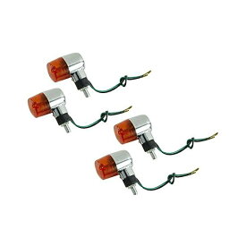 バイクパーツセンター｜BIKE PARTS CENTER 313801 汎用メッキウインカー丸型 オレンジレンズ 4個セット