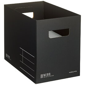 コクヨ｜KOKUYO 収納ボックス Mサイズ NEOS（ネオス） ブラック A4-NEMB-D