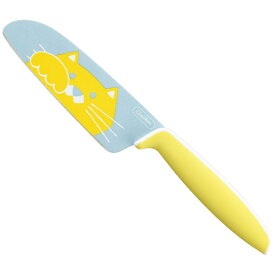 富士カトラリー｜FUJI CUTLERY こども用包丁 グーテ（右利き・左利き兼用） ねこ（イエロー） FC-790[FC790]