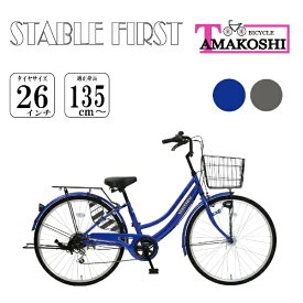 タマコシ｜Tamakoshi 26型 子供用自転車 ステーブルファースト266HD(ブルー/外装6段変速）【キャンセル・返品不可】 【代金引換配送不可】