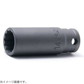 山下工業研究所｜KO-KEN TOOL 23305M-12 3/8インチ(9.5mm) 12角インダストリアルディープソケット 12mm 23305M-12