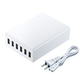 サンワサプライ｜SANWA SUPPLY USB充電器 ホワイト ACA-IP67W [6ポート]