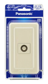 Panasonic｜パナソニック フルカラー　埋込高シールドテレビターミナル（電流通過形）（10〜3224MHz）（モダンプレート付）(ミルキーホワイト）/P WNP3814MWP