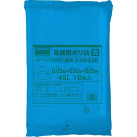 トラスコ中山｜TRUSCO NAKAYAMA TRUSCO　業務用ポリ袋　厚み0．03X45L　青　10枚入 A-0045B