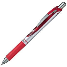 ぺんてる｜Pentel ENERGEL(エナージェル) ボールペン シルバー(インク色：赤) BL77-B [0.7mm]
