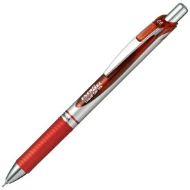 ぺんてる｜Pentel ENERGEL(エナージェル) ボールペン シルバー(インク色：赤) BLN75Z-B [0.5mm]