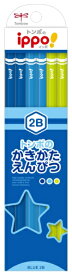 トンボ鉛筆｜Tombow ippo!(イッポ) かきかたえんぴつ プレーン(ブルー) KB-KPM04-2B [2B /12本（1ダース）]