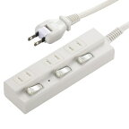 ORIGINALSELECT｜オリジナルセレクト 節電タップ 白 HSBK-TPK31-W [1.0m /3個口 /スイッチ付き（個別）]
