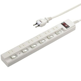 ORIGINALSELECT｜オリジナルセレクト 節電タップ 白 HSBK-TPKV62-W [2.0m /6個口 /スイッチ付き（一括・個別混合）]
