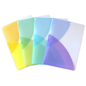 PLUS|プラス クリアーホルダー A4 4冊パック Pasty(パスティ) フルーツスカッシュセット FL-700P4-4P