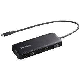 BUFFALO｜バッファロー ［USB-C オス→メス HDMI / VGA / LAN / USB-A / USB-C］ ドッキングステーション ブラック LUD-U3-CGD [USB Power Delivery対応]
