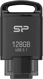 SILICONPOWER｜シリコンパワー USBメモリ Mobile C10 ブラック SP128GBUC3C10V1K [128GB /USB TypeC /USB3.1 /スライド式]