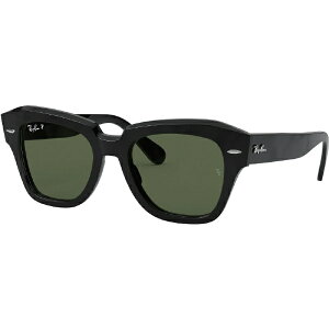 ���C�o���bRayBan STATE STREET RB2186 901/58 49mm �u���b�N/�|�����C�Y�hG-15�O���[��