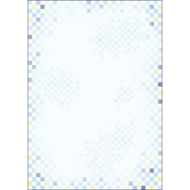 ササガワ｜SASAGAWA 〔各種プリンタ〕和柄用紙 和ごころ 0.18mm [A4 /10枚] 青色市松 4-1041