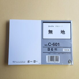 コレクト｜CORRECT 情報カード 無地 100枚入 C-601