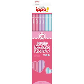 トンボ鉛筆｜Tombow ippo!(イッポ) かきかたえんぴつ プレーン(ピンク) KB-KPW04-6B [6B /12本（1ダース）]