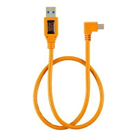 テザーツールズ｜Tether Tools テザープロ ライト アングル アダプター USB 2.0 トゥ USB 2.0 ミニ -B 5- ピン オレンジ CU51RT02-ORG