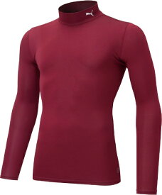 プーマ｜PUMA メンズ コンプレッション モックネック 長袖シャツ コードバン×プーマホワイト 656331 [メンズ /XXLサイズ]【返品交換不可】