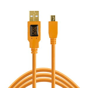 �e�U�[�c�[���Y�bTether Tools USB-A to 2.0 Mini-B 5-Pin (460cm) �I�����W CU5451