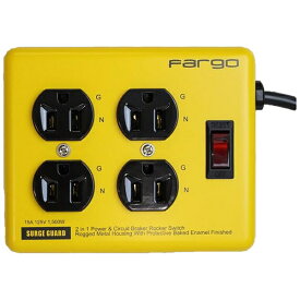 【エントリーで最大全額ポイント還元｜7/18迄】 ファーゴ｜Fargo スチールタップ STEEL TAP イエロー PT400YE [1.8m /4個口 /スイッチ付き（一括）]