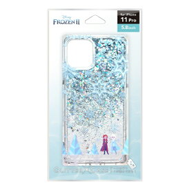PGA｜ピージーエー iPhone 11 Pro用 グリッターケース アナと雪の女王2 ブルー Premium Style ブルー PG-DLQ19A01FRZ