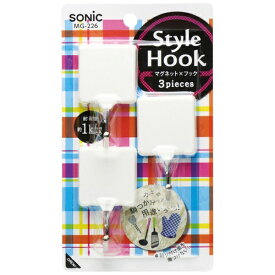 ソニック｜sonic スタイルフック1kg3個入白 MG-226-W