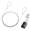 サンワサプライ｜SANWA SUPPLY NobleWedgeスロット対応セキュリティワイヤー・ダイヤル錠 シルバー SL-82