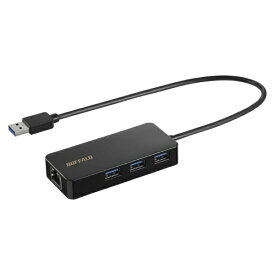 BUFFALO｜バッファロー LAN変換アダプタ [USB-A オス→メス LAN /USB-Ax3] 1Gbps対応 ブラック LUD-U3-AGHBK