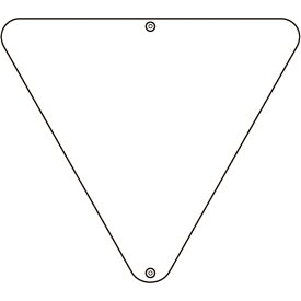 日本緑十字｜JAPAN GREEN CROSS 緑十字　道路標識・構内用　白無地タイプ　800mm三角　スチール 133021
