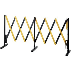 日本緑十字｜JAPAN GREEN CROSS 緑十字　伸縮式バリケードフェンス　H930×W380〜3000mm　ABS樹脂 132201