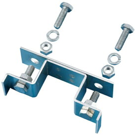 日本緑十字｜JAPAN GREEN CROSS 緑十字　平リブ用取付金具　角型ポール／両面表示用　適合ポール径： 50×50mm　アルミ製 137807