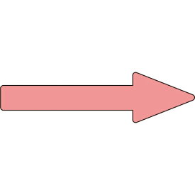 日本緑十字｜JAPAN GREEN CROSS 緑十字　配管方向表示ステッカー　→蛍光赤矢印　40×150mm　10枚組　エンビ 193216