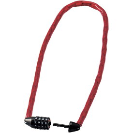 日本緑十字｜JAPAN GREEN CROSS 緑十字　チェーンロック（ダイヤル錠タイプ）　赤　全長1000mm　フリーダイヤル 195072