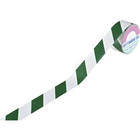 日本緑十字｜JAPAN GREEN CROSS 緑十字　ストライプ柄テープ（反射タイプ）　緑／白　45mm幅×10m　屋内用 256305