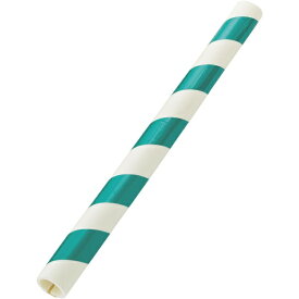 日本緑十字｜JAPAN GREEN CROSS 緑十字　トラ柄パイプクッション（反射タイプ）　緑／白　70（50）Φ×1000mm 247025