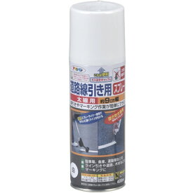 日本緑十字｜JAPAN GREEN CROSS 緑十字　道路線引き用スプレー　白　90mm幅×15〜20m　400ml 264003