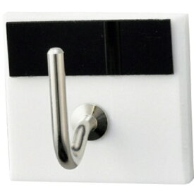 日本緑十字｜JAPAN GREEN CROSS 緑十字　キーハンガー　黒　30×33mm　裏面テープ付　アクリル製 302005