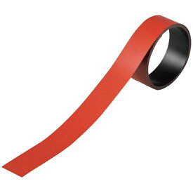 日本緑十字｜JAPAN GREEN CROSS 緑十字　テープ状カラーマグネット　赤　25mm幅×1m×0．8mm　片面磁力 312044