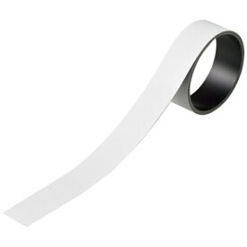 日本緑十字｜JAPAN GREEN CROSS 緑十字　テープ状カラーマグネット　白　25mm幅×1m×0．8mm　片面磁力 312041