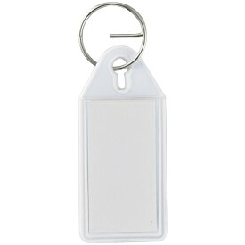 日本緑十字｜JAPAN GREEN CROSS 緑十字　キーホルダー名札（ソフトケースタイプ）　白　55×25mm　エンビ 301021