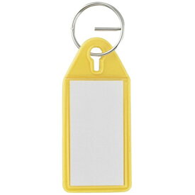 日本緑十字｜JAPAN GREEN CROSS 緑十字　キーホルダー名札（ソフトケースタイプ）　黄　55×25mm　エンビ 301023